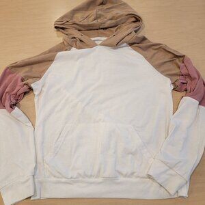 Tri-Color Lightweight Hooded Sweatshirt Women's Medium